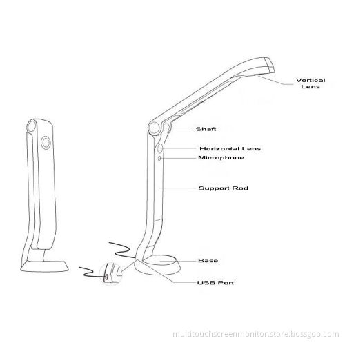5mp Document Camera With Dual Lens 5300/ht-5300/ir-5300/k753 For Interactive Teaching System